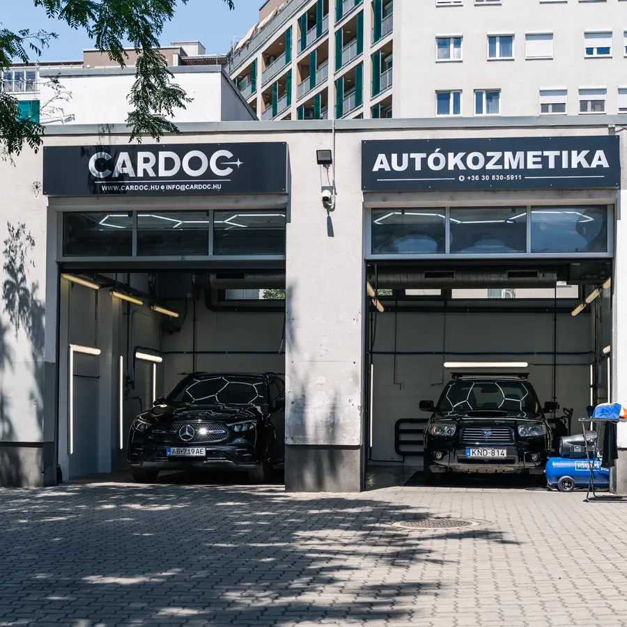 The two CARDOC wash bays with cars in them